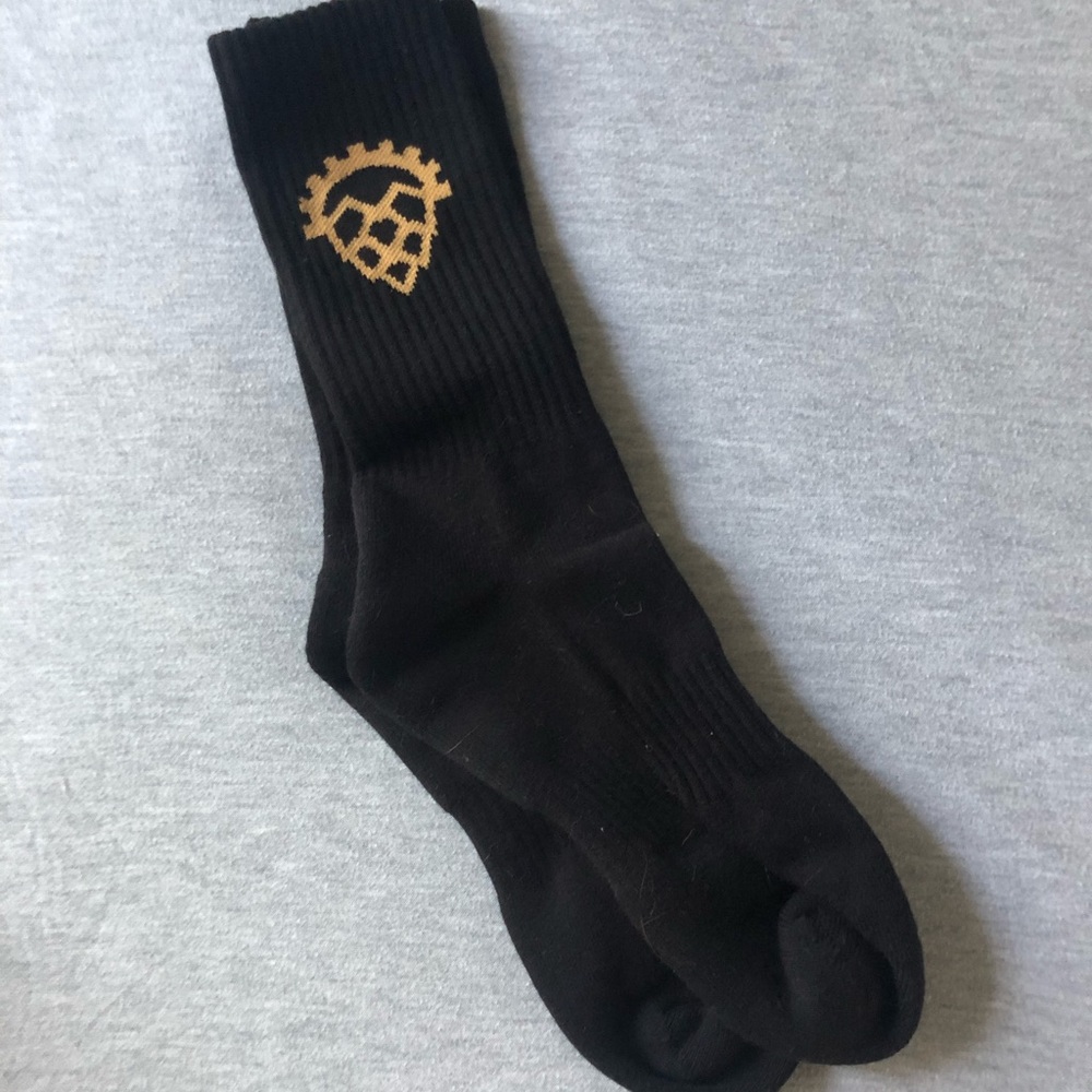 Casual black socks with graphic